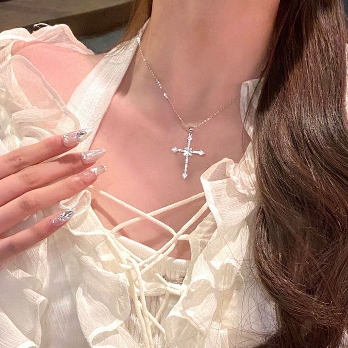 Crystal Zircon Pendant Necklace