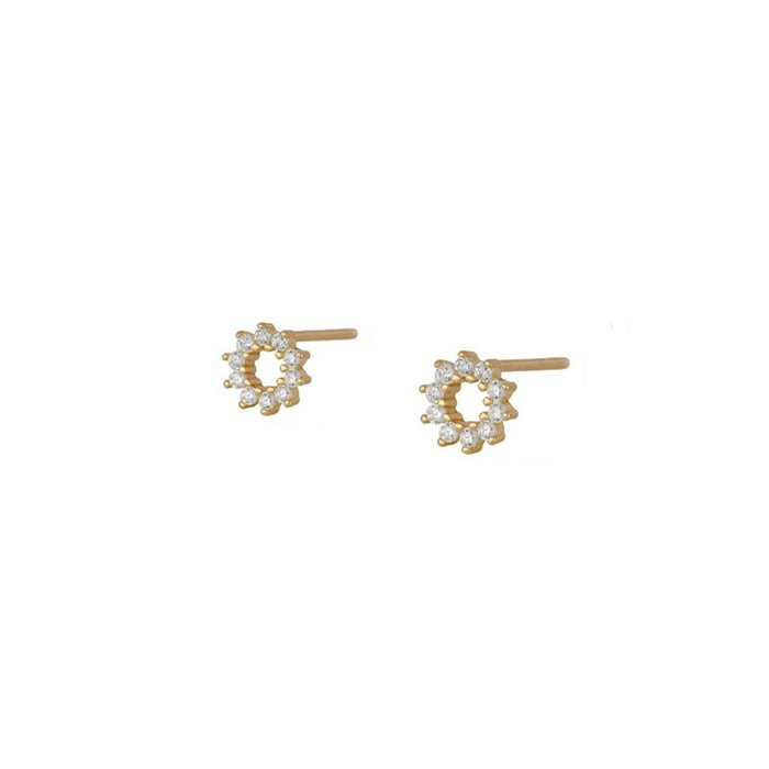 Gold Plated Hoop Earrings Set