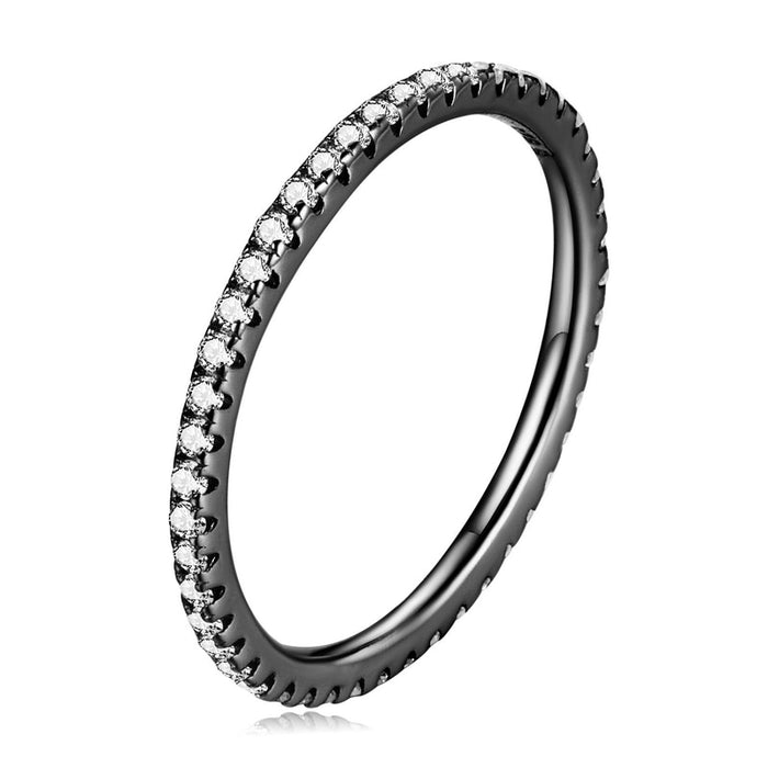 Platinum Plated Eternity Bands Ring