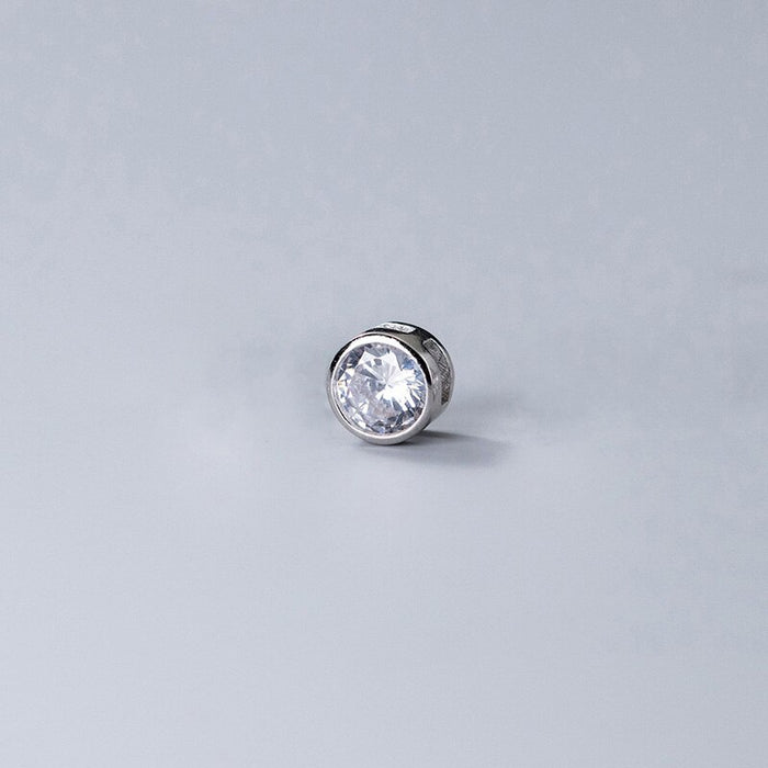 Sterling Silver Round Stone Pendant