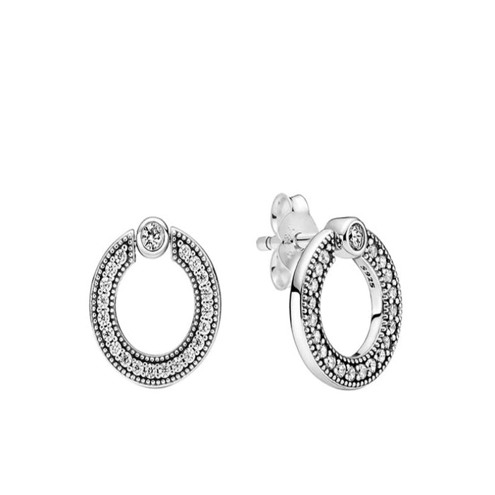 Sterling Silver Charms Sparkling Jewelry Earring