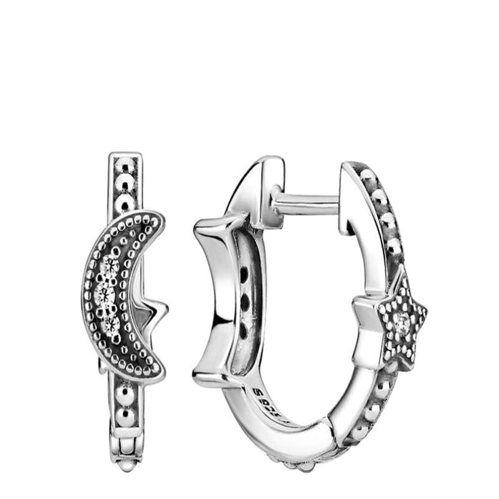 Silver Sparkling Charms Jewelry Women Earring