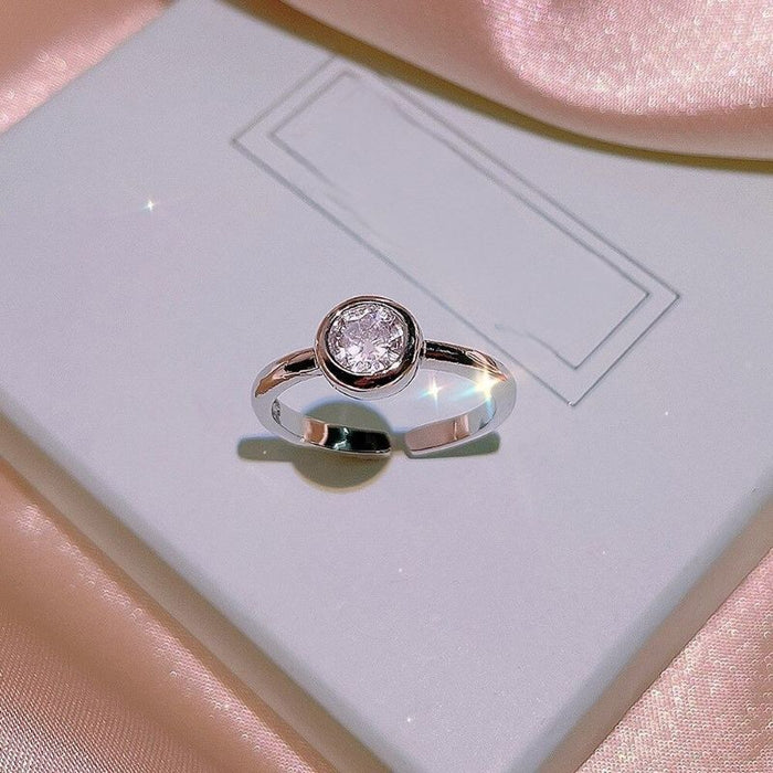 Classic Women's Zircon Jewelry Three-Piece Set