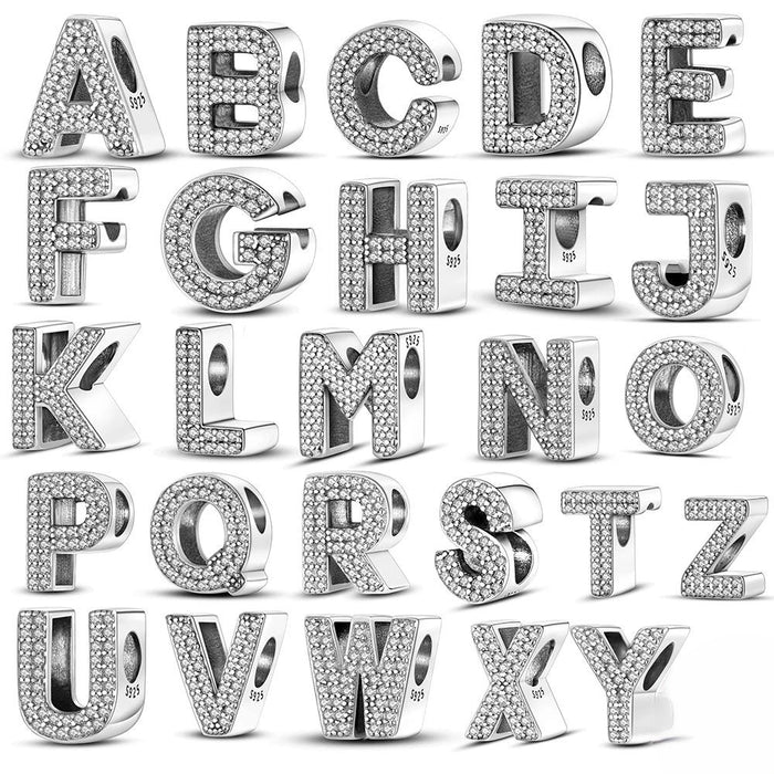 Sterling Silver Alphabet Letter Charm