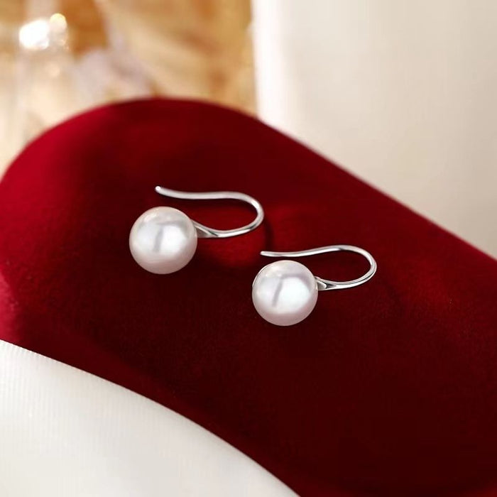 Sterling Silver Stud Pearl Earrings