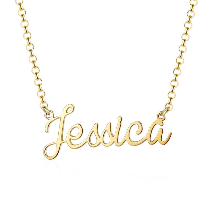 Nameplate Letter Necklace Custom Made Name Pendant Russian Name Christmas Gifts for Girlfriend
