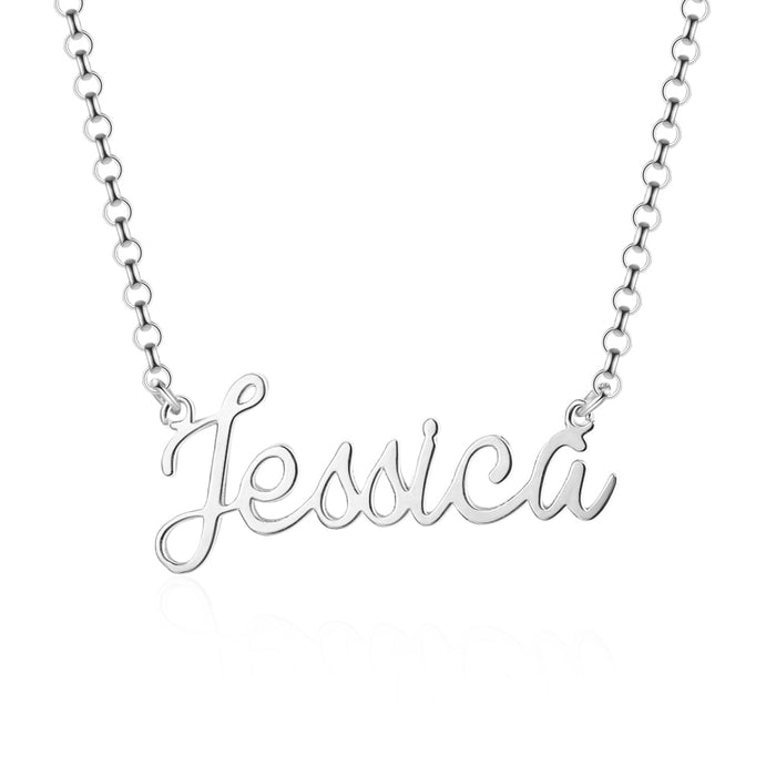 Nameplate Letter Necklace Custom Made Name Pendant Russian Name Christmas Gifts for Girlfriend