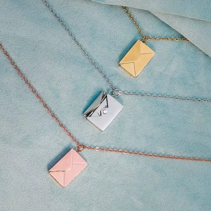 Custom Envelope Letter Necklace