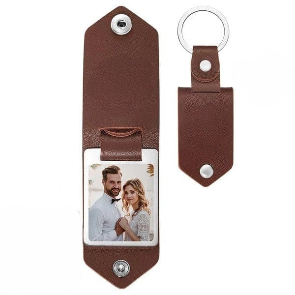 Customized Photo And Text Keychain For Couple