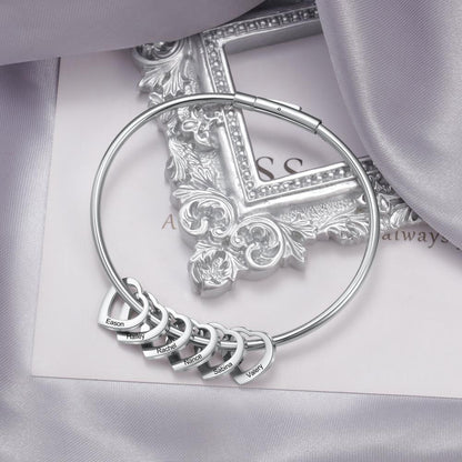 Heart On My Sleeve - 6 Name Customized Bracelet