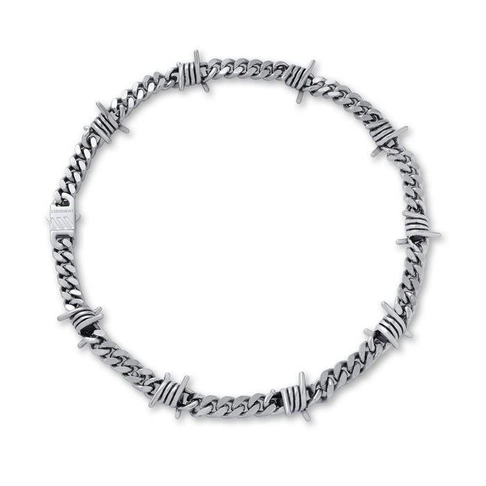 Barbed Wire Cuban Necklace
