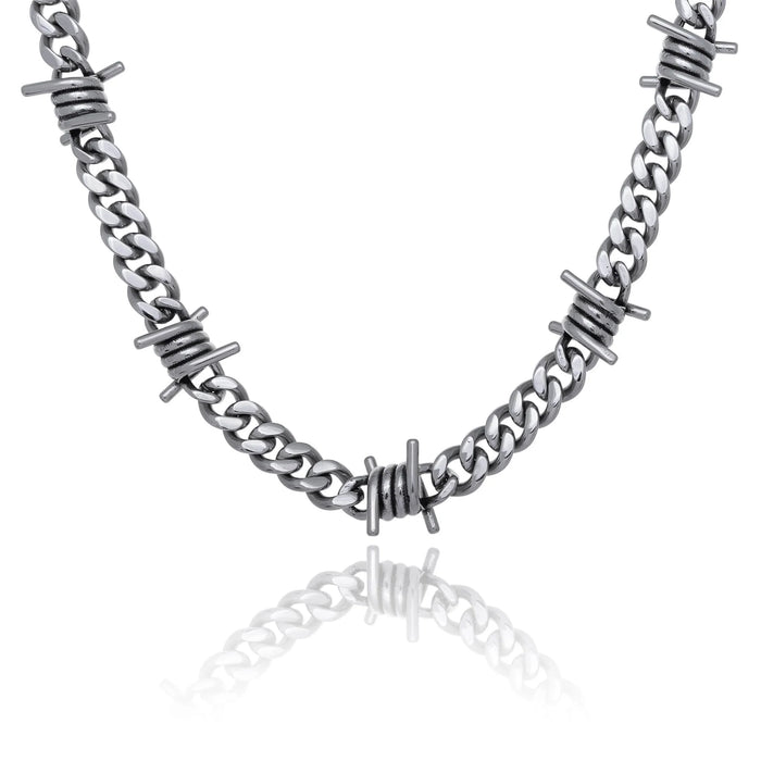Barbed Wire Cuban Necklace