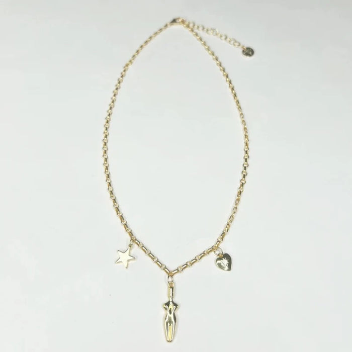 Charm Necklace With Pendants