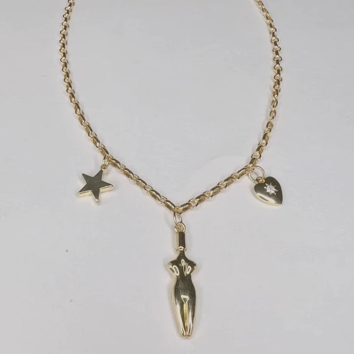 Charm Necklace With Pendants