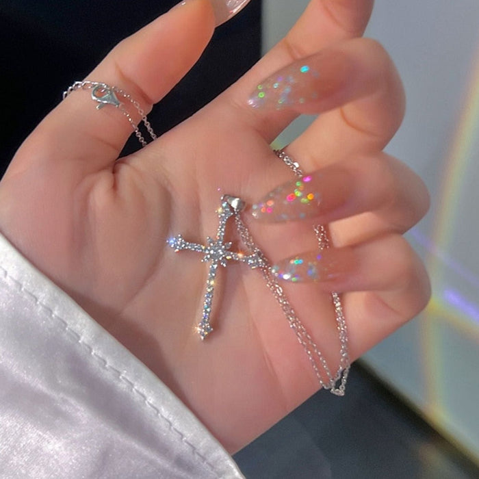 Crystal Zircon Pendant Necklace