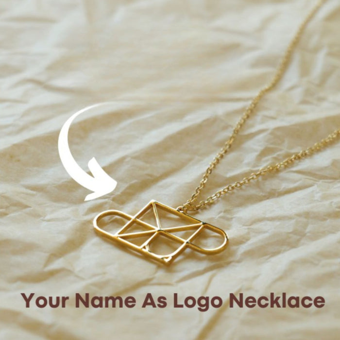 Custom Rose Gift Box Name Logo Necklace