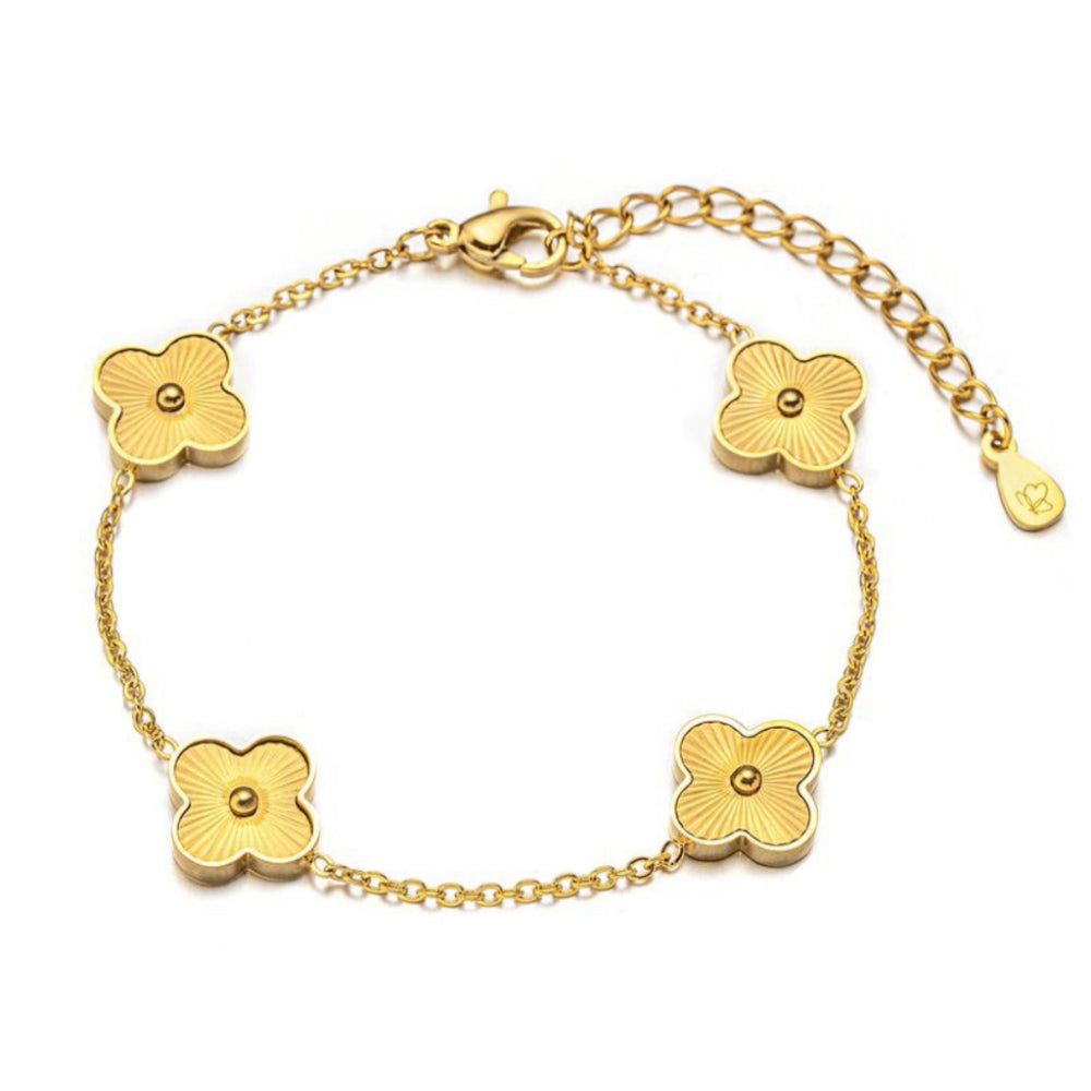 Charming Clover Linked Bracelet