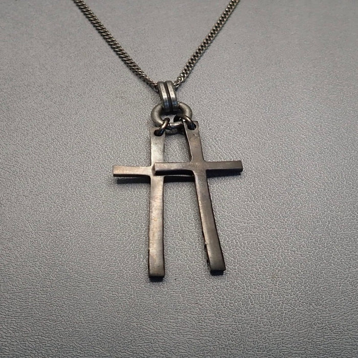 Double Cross Necklace