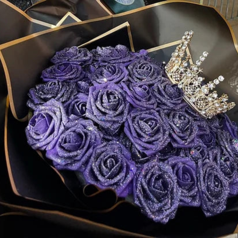 Glitter Rose Bunch For Prom