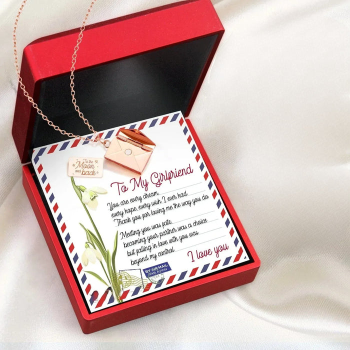 Letter Patterned Necklace With Light Box