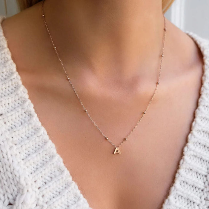 MiniLetterSphereChainNecklace_RoseGold_1