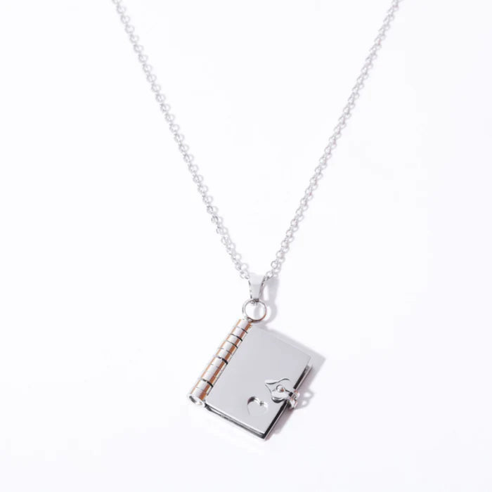 Personalized Book Patterned Necklace