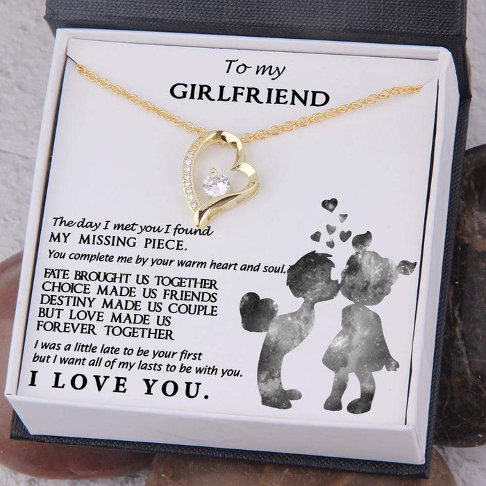 Personalized Cordate Shape Necklace With Box