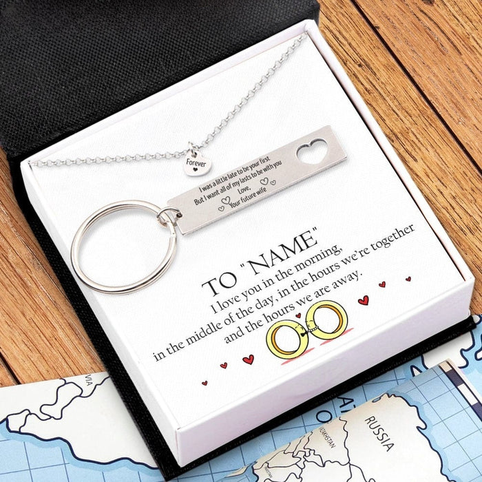 Personalized Necklace And Keychain Set