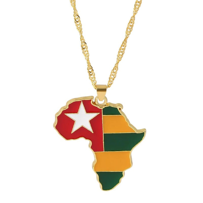 African Countries Map Pendant