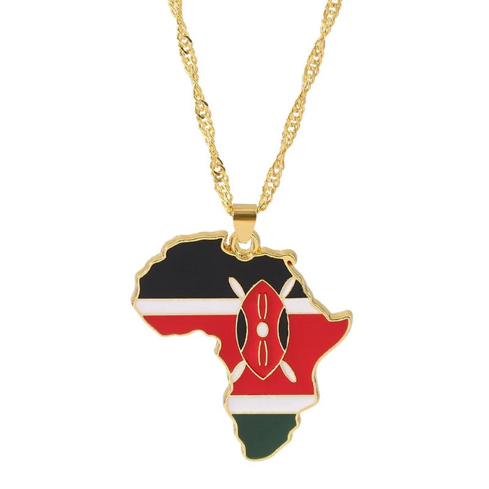 African Countries Map Pendant