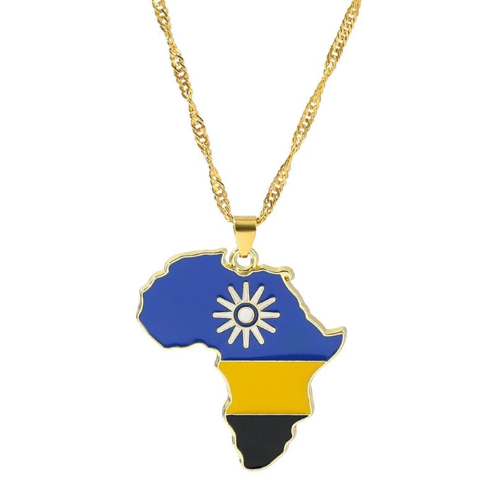 African Countries Map Pendant