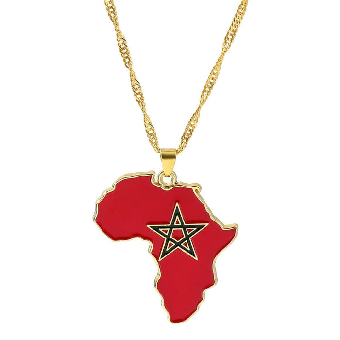 African Countries Map Pendant