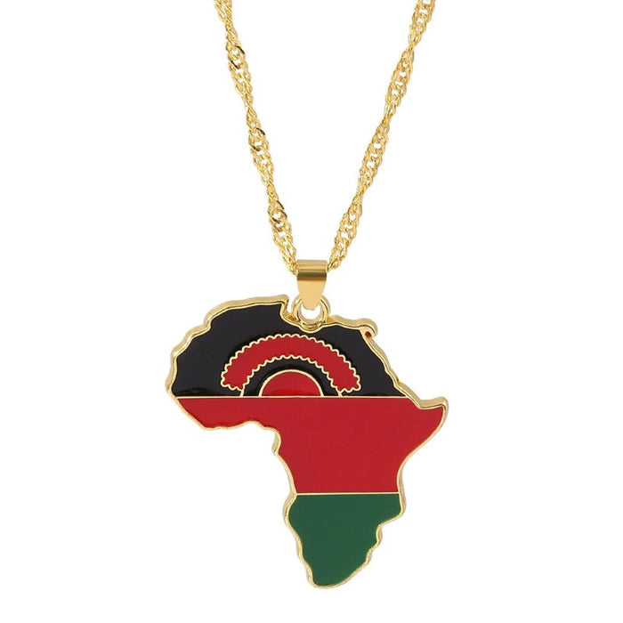 African Countries Map Pendant