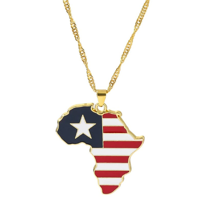 African Countries Map Pendant