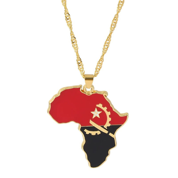 African Countries Map Pendant