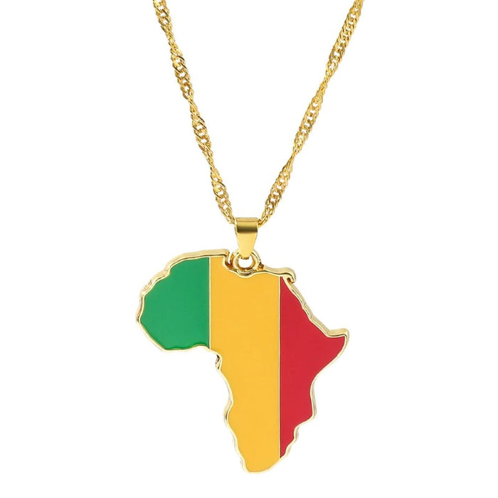 African Countries Map Pendant