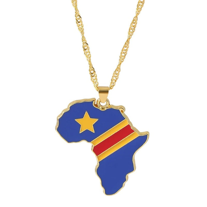 African Countries Map Pendant