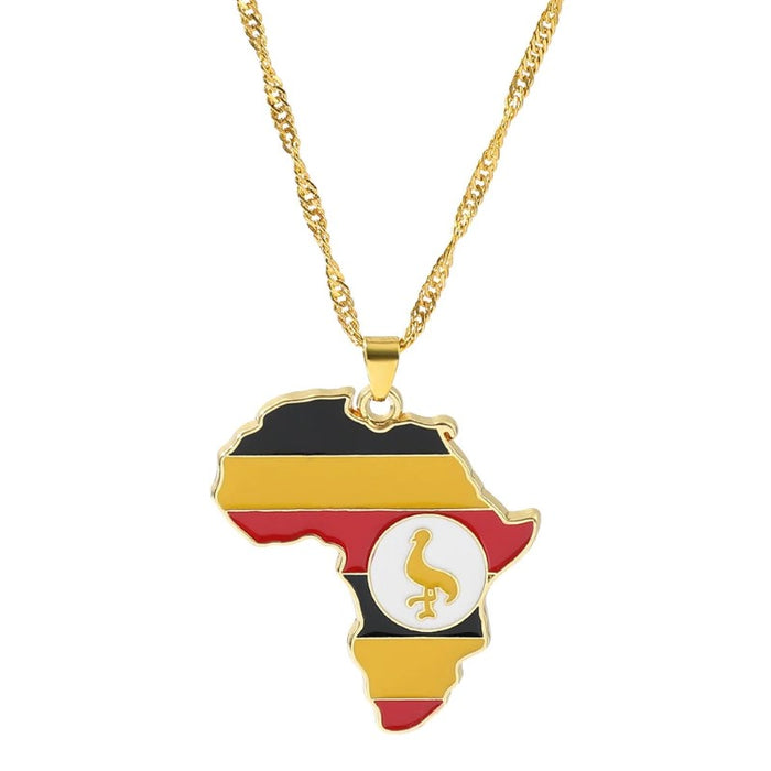 African Countries Map Pendant