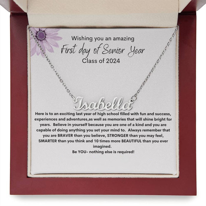 Customized Text Printed Necklace With Box