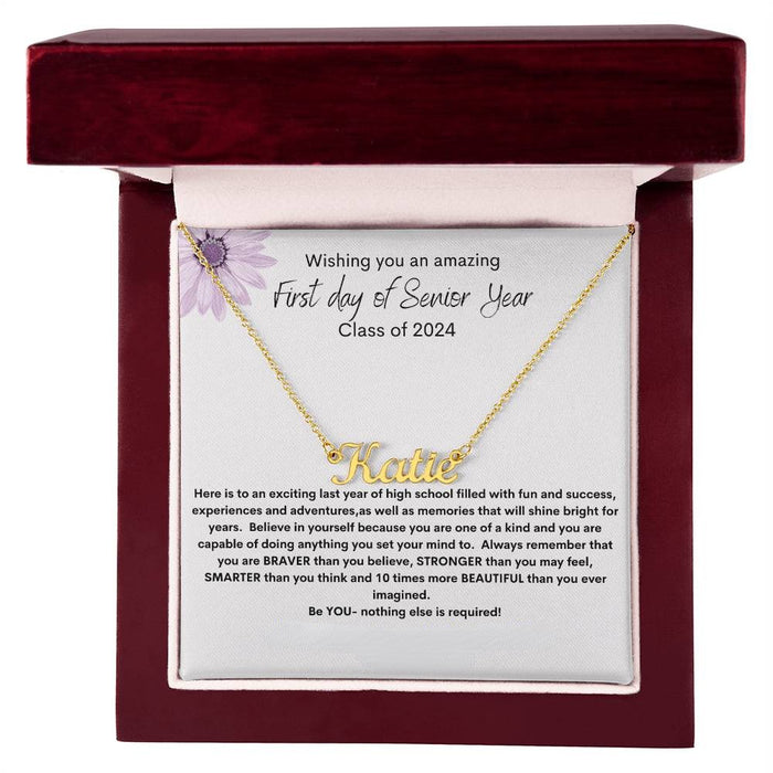 Customized Text Printed Necklace With Box