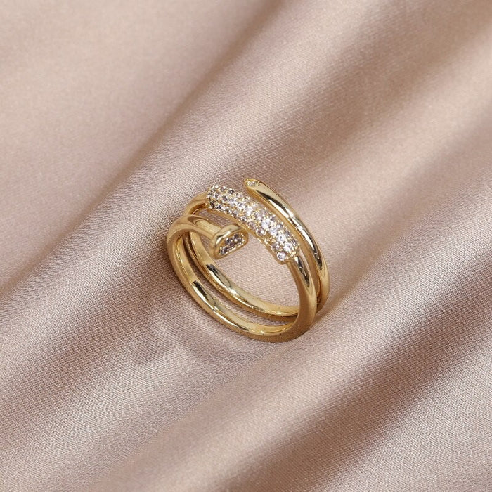 Gold Plated Zircon Ring