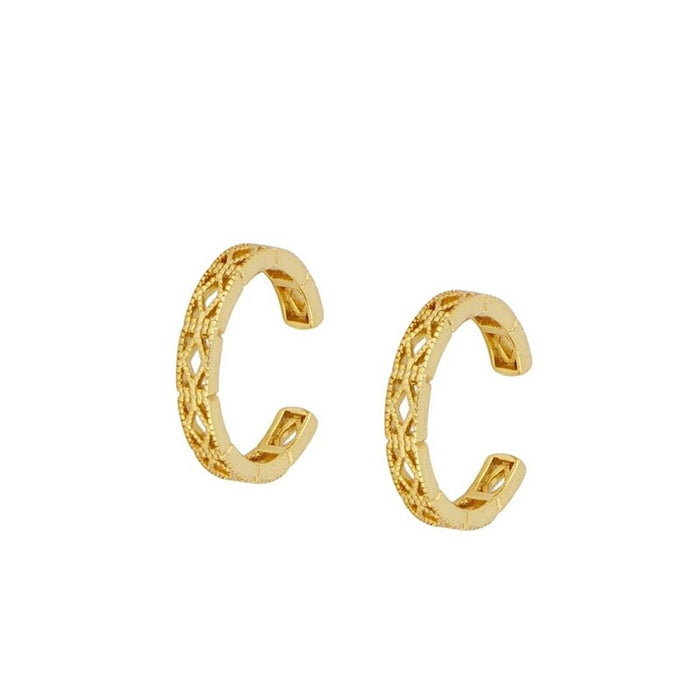 Gold Plated Hoop Earrings Set