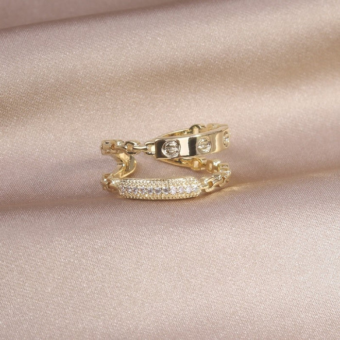 Gold Plated Zircon Ring