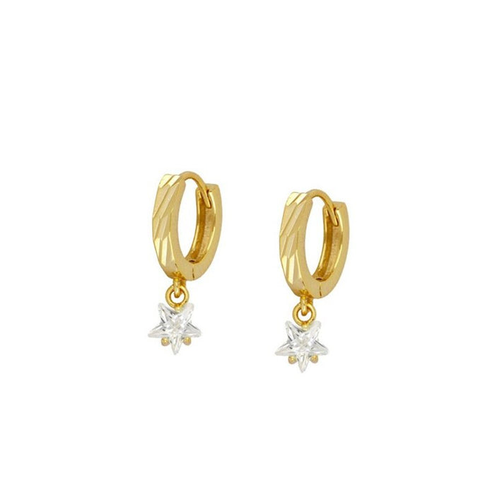 Gold Plated Hoop Earrings Set