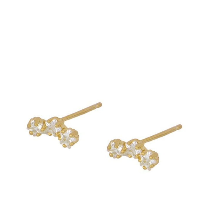 Gold Plated Hoop Earrings Set