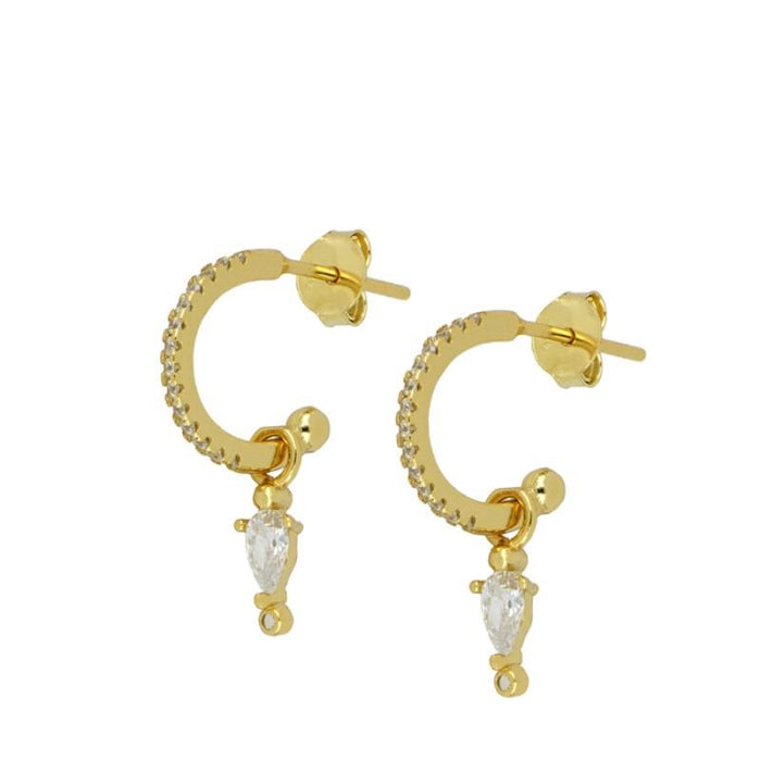 Gold Plated Hoop Earrings Set