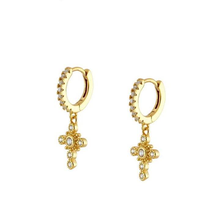 Gold Plated Hoop Earrings Set