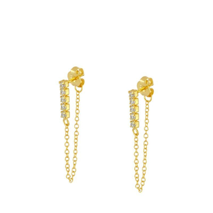 Gold Plated Hoop Earrings Set