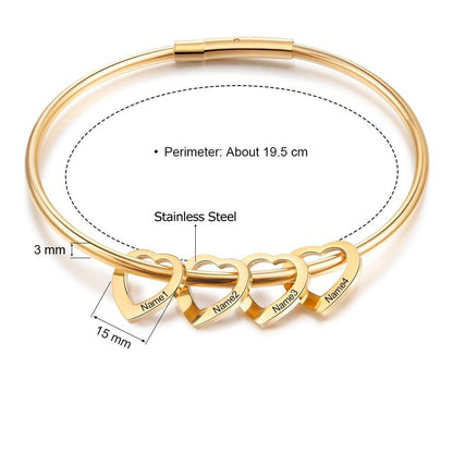 Heart on My Sleeve Bracelet Customized Jewelry for Women - Ashley Jewels