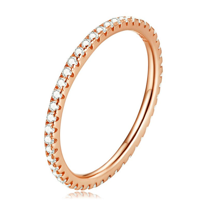 Platinum Plated Eternity Bands Ring